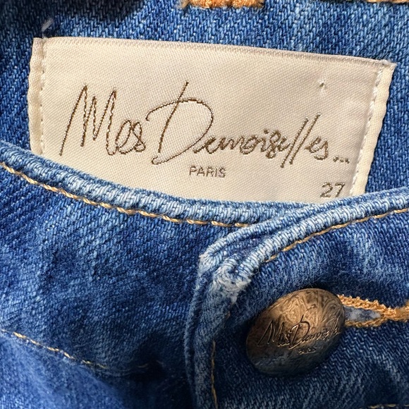 Mes Demoiselles Paris Denim, High Rise, Kick Flare Jeans w Bottom Slit. Italy - Picture 5 of 13